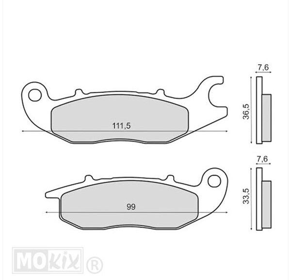 Remblokset RMS (Rieju RS2/HONDA CBR125R) CE