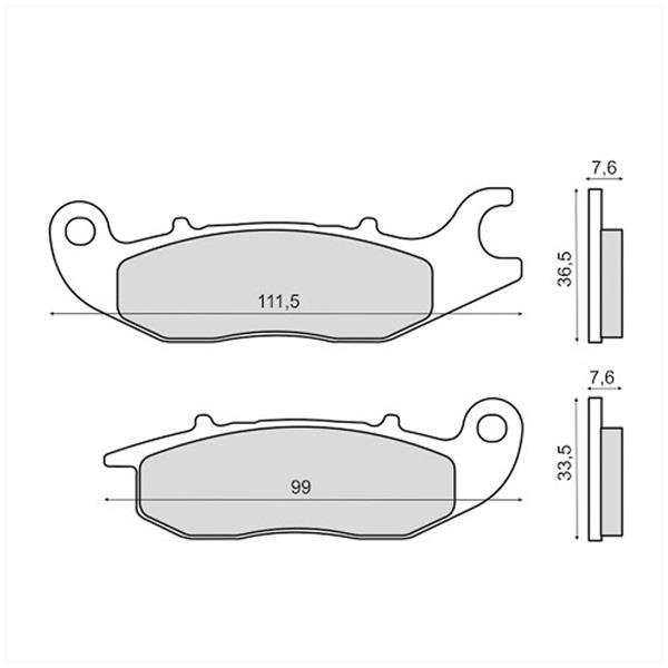 Remblokset RMS (Rieju RS2/HONDA CBR125R) CE