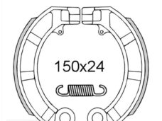 Remschoen-SET Vespa PK50/LML Achter RMS