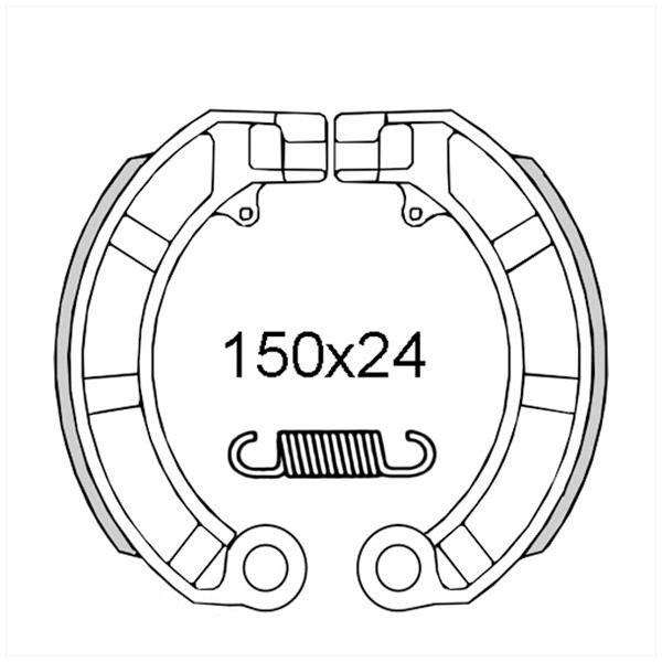 Remschoen-SET Vespa PK50/LML Achter RMS