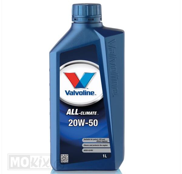 Valvoline 20W50 ALL Climate 4T Olie 1Lt