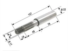 Achteras Minarelli Horizontaal/Verticaal ST - Supertec