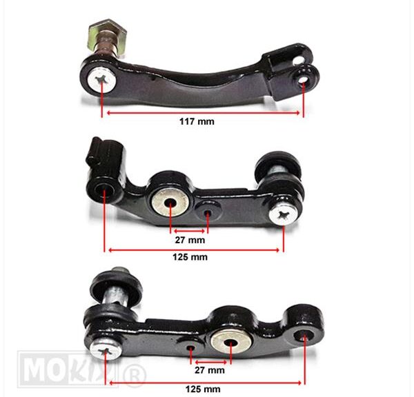 Schommelarm Voorvork SET China Grand Retro 10'' - Supertec