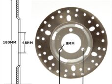 Remschijf China JET TEN 180x48.5x4 Inox