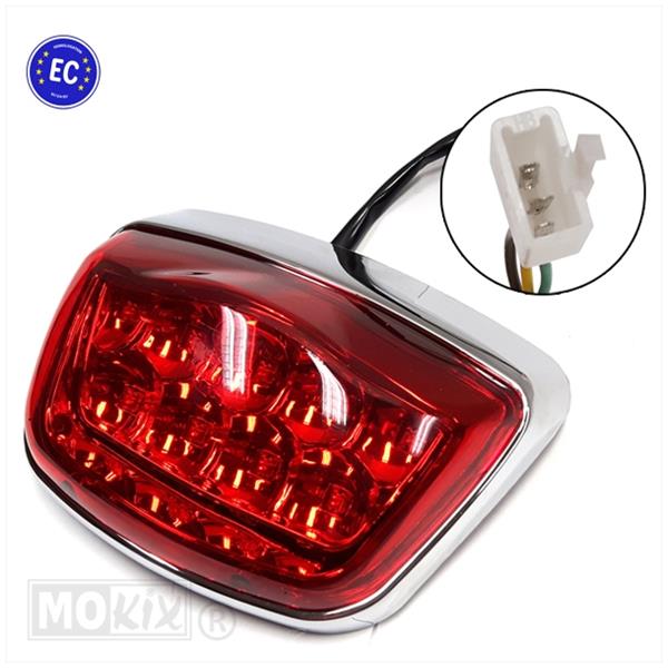 Achterlicht China Classic LX Chroom LED CE