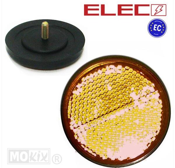 Zijreflector Rond 60mm Oranje Bout M5 CE