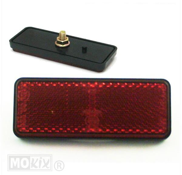 Reflector Rechthoek 90x35 Rood 1 Bout M6 CE