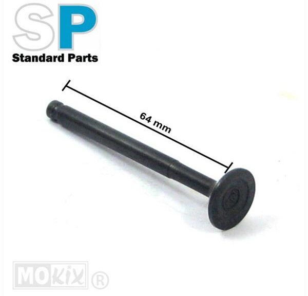 Klep Uitlaat China 4T GY6  50cc Kort 64mm