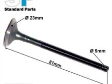 Klep Uitlaat China 4T GY6 125cc 81x23x5mm