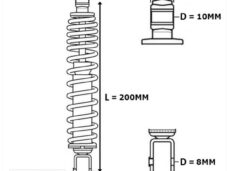 Schokbreker China Pico 200mm Zwart - Ruikai
