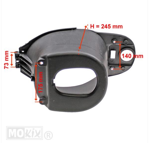 MET-IN BOX/Helmbak China Pico Zwart - MKX