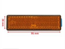 Reflector Rechthoek 95x28 Oranje Plak CE