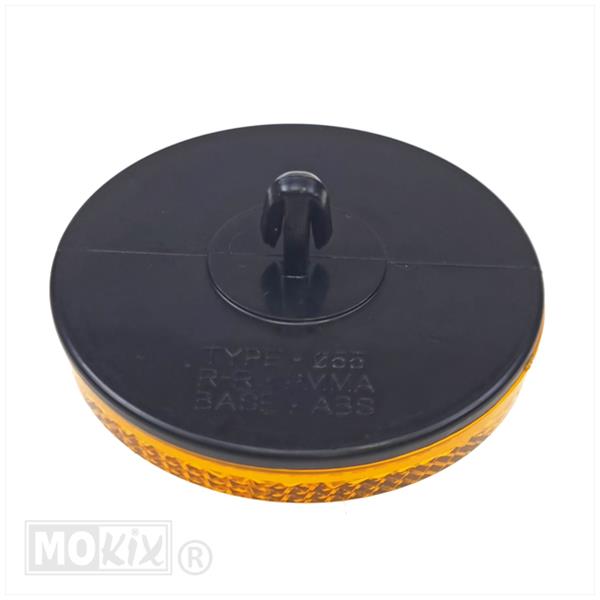 Reflector Rond 55mm Oranje Klik CE (Peugeot) - Afbeelding 2