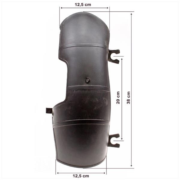 Achterbandspatbord China Grand Retro (Horz) Zwart - MKX