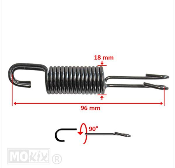 Zijstandaardveer Universeel 96mm/18mm SET - Supertec