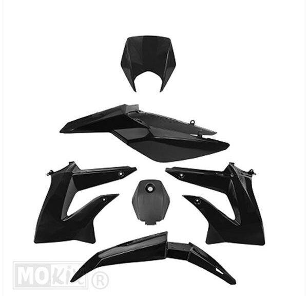 Plaatwerk KIT Derbi Senda DRD/Extreme Zwart 6delig