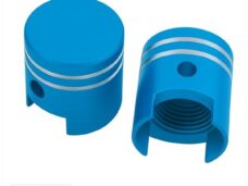 Ventieldop SET Aluminium Zuigermodel Blauw