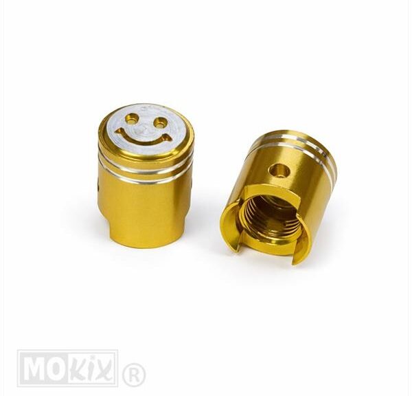 Ventieldop SET Aluminium Zuigermodel Goud