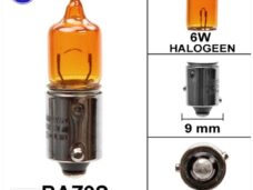 Lamp BAZ9S HY6W 12V 6W Halogeen Oranje Flosser (1)