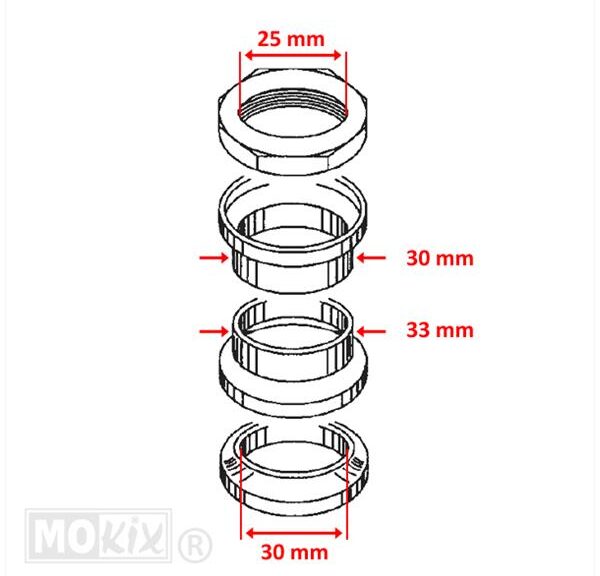 Balhoofdset China FILLY1/ Peugeot V-Clic ST - Supertec
