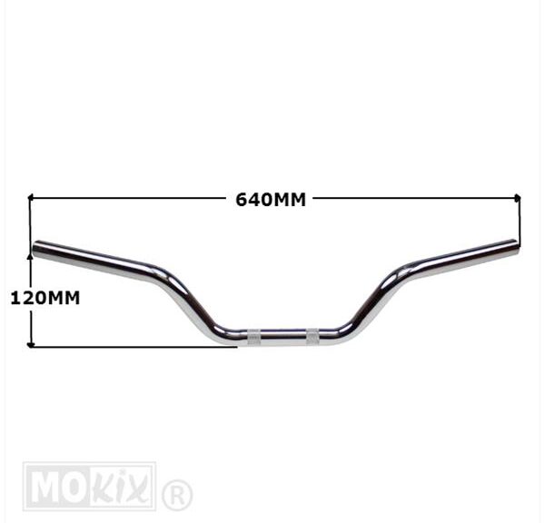 Stuur UNI Zundapp/MBX 64cm Chroom Supertec