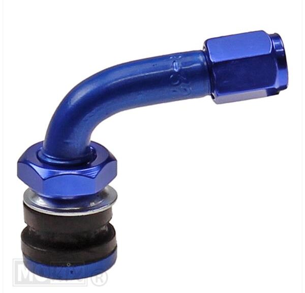 Ventiel Tubeless Haaks Blauw/CP