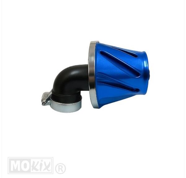 Powerfilter Helix 28/35 Haaks 90° Blauw Supertec