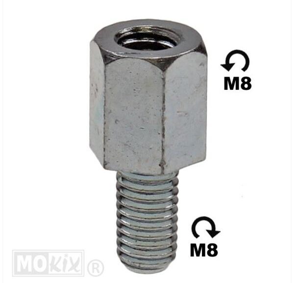 Spiegel-Verloopbus M 8 Links > M  8 Rechts