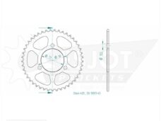 Achtertandwiel Honda MT/MB (420) 70mm 3g 45t - Esjot