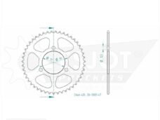 Achtertandwiel Honda MT/MB (420) 70mm 3g 47t - Esjot
