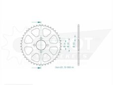 Achtertandwiel Yamaha Klein GAT 44mm 4gats 44t - Esjot