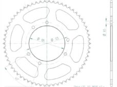 Achtertandwiel RIE MRX/SMX DE SEN-R nt105mm 6g 62t - Esjot