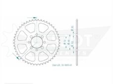Achtertandwiel SUZ TSX/Kawas AR50(420)52mm 8g 49t - Esjot