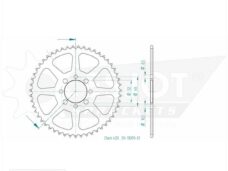 Achtertandwiel SUZ TSX/Kawas AR50(420)52mm 8g 51t - Esjot