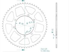 Achtertandwiel Fantic 50 ALU Zwart 58t - Esjot