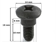 Borstschroef M6x17 (9x6) Zwart (1) - Bollard