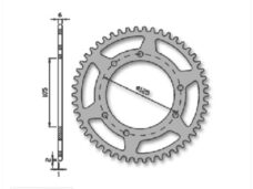 Achtertandwiel RIE MRX/SMX DE SEN-R nt105mm 6g 53t - IGM