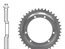 Achtertandwiel Puch Maxi 94mm 6gats 45tands IGM