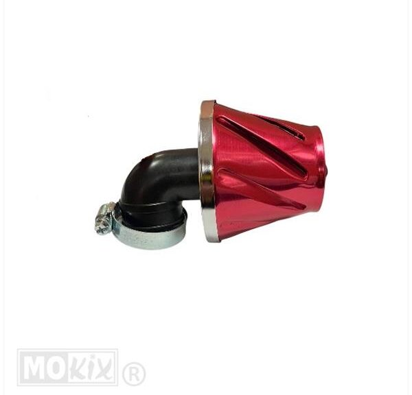 Powerfilter Helix 28/35 Haaks 90° Rood Supertec