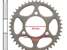 Achtertandwiel Honda MT/MB (420) 70mm 3g 43t IGM