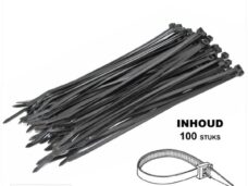 TIE-Rips/Trekbandjes 300mm 4.8mm Zwart 100stuks