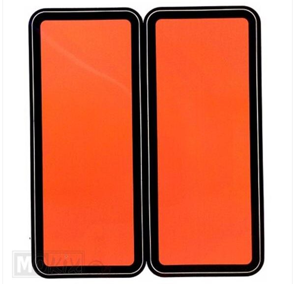 Bromfietsplaatje Oranje Links/Rechts Gekeurd