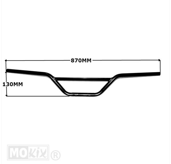 Stuur Motor Cross Zwart Supertec