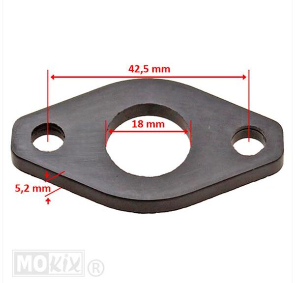 Spruitstuk Isolatieplaat Yamaha DT 16mm