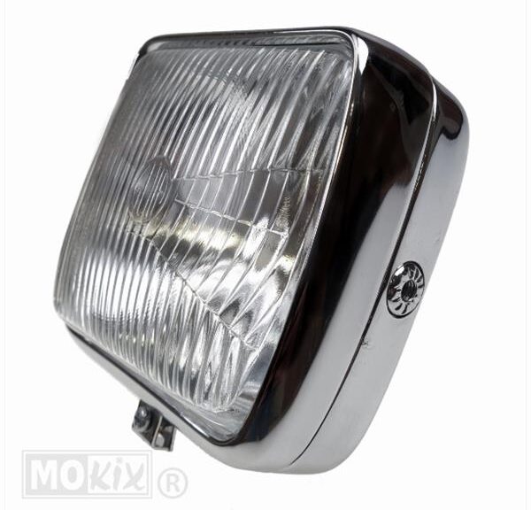 Koplamp UNI Vierkant Groot Chroom Guia