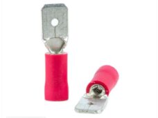 Schuifstekker Plat MAN 6.3x0.8mm Rood (100)