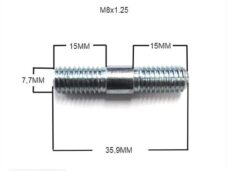 Uitlaat Tapeind Honda MT/MB 8x35mm (1) - Bollard