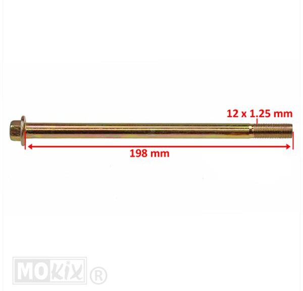 Achtervork-AS Honda MB/MT 198mm
