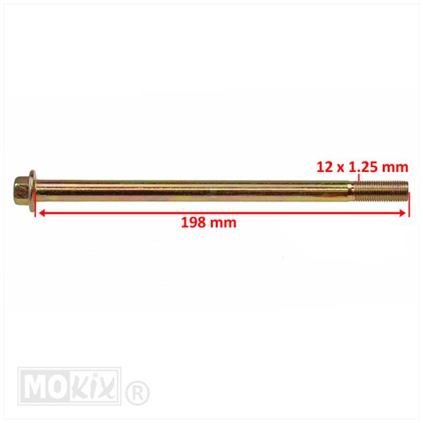 Achtervork-AS Honda MB/MT 198mm