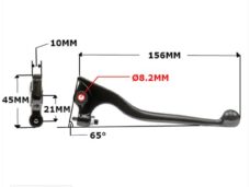 Hevel L/R Derbi AJP M6 Zwart - MKX